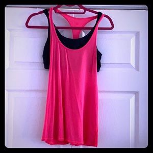 Lulu tank with built in sports bra